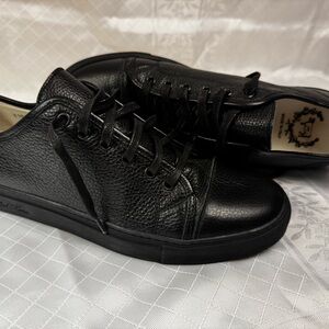 Del Torro Handmade in Italy Black Leather Sneakers with Minimalist Design
